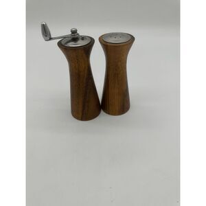 Olde Thompson Wooden Salt & Pepper Mills 5-6" Brown Vintage